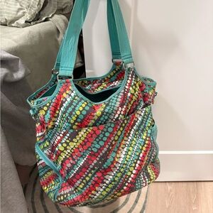 Thirty-One Multicolor Polka Dot Tote